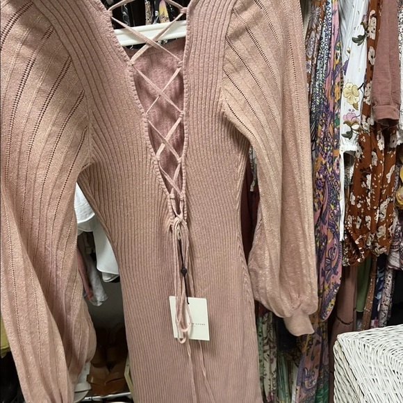 NWT Spell And The Gypsy Margot Knit Pink Mini Dress Size Small - Picture 5 of 8